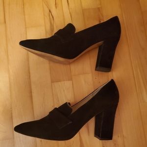 Gorgeous Black Suede Block Heel